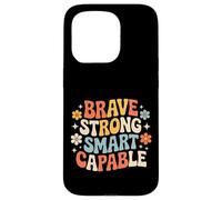 Custodia per iPhone 15 Pro Brave Strong Smart Capable Personalità potenziata -