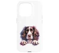 Custodia per iPhone 15 Pro Brittany English Springer Spaniel Cocker Spaniel Dog Face