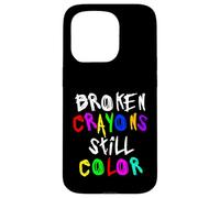 Custodia per iPhone 15 Pro Broken Crayons Still Color Mental Health Awareness