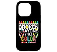 Custodia per iPhone 15 Pro Broken Crayons Still Color Mental Health Awareness Men Women
