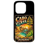 Custodia per iPhone 15 Pro Cabo de Gata Spagna, Design Vintage Costa Mediterranea