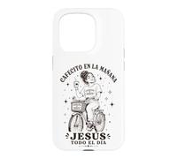 Custodia per iPhone 15 Pro Cafecito en la Mañana Jesús Todo el Día Cristiana
