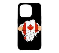 Custodia per iPhone 15 Pro Canadian Superhero Canada Flag Patriot Gift