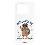 Custodia per iPhone 15 Pro Capybara Back To School Vibes Scuole In Let The Chaos Begin