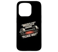 Custodia per iPhone 15 Pro Caricamento dei muscoli Attendere prego | Attrezzatura divertente per bodybuilding in palestra