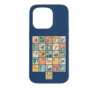 Custodia per iPhone 15 Pro Carino Animale Alfabeto ABC Apprendimento Classroom Teach