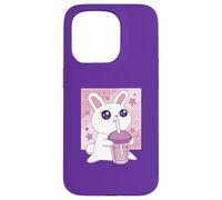 Custodia per iPhone 15 Pro Carino Bunny Bere Boba Adorabile Kawaii
