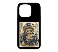 Custodia per iPhone 15 Pro Carino Chonky Tanuki Raccoon Cane Ramen Animale Giapponese