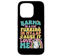 Custodia per iPhone 15 Pro Carino Karma è un gatto furring nel mio giro perché mi ama