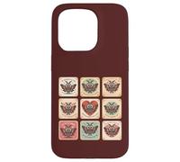 Custodia per iPhone 15 Pro Carino Mothman Valentine Puns Cryptid Lover Cards