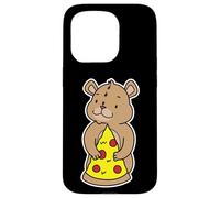 Custodia per iPhone 15 Pro Carino Orso Cucciolo Abbracciare Pizza Slice