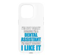 Custodia per iPhone 15 Pro Carriera dentale Ama il mio lavoro Pazzo assistente dentale