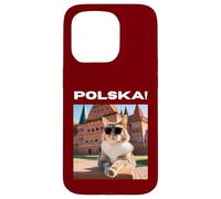 Custodia per iPhone 15 Pro Cat At The Malbork Castle, Polonia