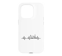 Custodia per iPhone 15 Pro Cat Love Heartbeat Vita Cuore ECG Pulse