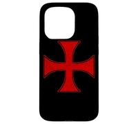Custodia per iPhone 15 Pro CAVALIERI TEMPLARI CROCE PATTEE CRUSADER ORDINE DELLA CROCE ROSSA