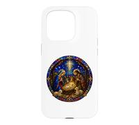 Custodia per iPhone 15 Pro Cerchio artistico mosaico della cattedrale gotica medievale della Santa Natività