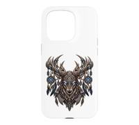 Custodia per iPhone 15 Pro Cervo vichingo Eikthyrnir vichinghi rune valhalla celti
