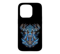Custodia per iPhone 15 Pro Cervo vichingo Eikthyrnir vichinghi rune valhalla celti