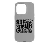 Custodia per iPhone 15 Pro Chase Your Dreams, white/black
