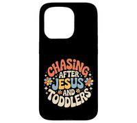 Custodia per iPhone 15 Pro Chasing After Jesus And Toddlers Caos cristiano |-
