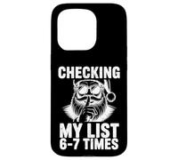 Custodia per iPhone 15 Pro Checking My List 6-7 volte divertente Babbo Natale