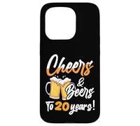 Custodia per iPhone 15 Pro Cheers & Beers To 20 Years 20 Compleanno Ragazzo 20 Anni