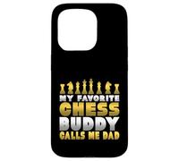 Custodia per iPhone 15 Pro Chess Player Humor Favorite Chess Buddy Calls Me Dad Chess