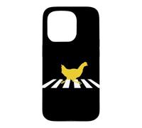 Custodia per iPhone 15 Pro Chicken Crosses Road Crosswalk Silhouette Graphic T-Shirt