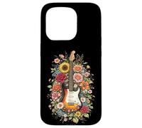 Custodia per iPhone 15 Pro Chitarra Love Floral Botanical Cottagecore Flowers Chitarrista