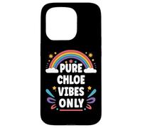 Custodia per iPhone 15 Pro CHLOE Vibes Only Cute Retro Girls CHLOE Name