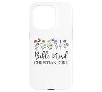 Custodia per iPhone 15 Pro Christian Girls Nerd Bible Study Scripture Pastor God Jesus