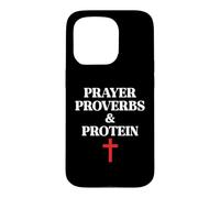 Custodia per iPhone 15 Pro Christian Prayer Proverbs Protein Shakes Jesus Weights Faith