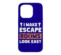Custodia per iPhone 15 Pro Citazione Exit Room I Make Escape Rooms Look Easy Group Game