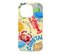 Custodia per iPhone 15 Pro Coastal Lighthouse Sailboat Ocean Sunset Scenic Artwork