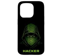 Custodia per iPhone 15 Pro Codici binari Hacker Sviluppatore di software IT Cybersecurity