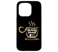 Custodia per iPhone 15 Pro Coffee Recharge Yourself Funny Cafeine Baristas Coffee Lover