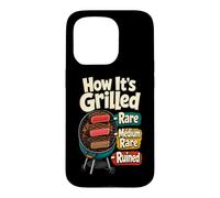 Custodia per iPhone 15 Pro Come è divertente barbecue alla griglia Pitmaster Steak Humor