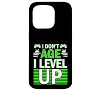 Custodia per iPhone 15 Pro Compleanno Umorismo Non invecchiare Livello Up Giocatore Compleanno