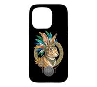 Custodia per iPhone 15 Pro Coniglio azteco Messico Azteco Tribale Antica Civiltà