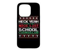 Custodia per iPhone 15 Pro Consigliere scolastico Ugly Christmas Design - Funny Counselors