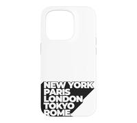Custodia per iPhone 15 Pro Cool New York Paris London Tokyo Rome Illustration Graphic