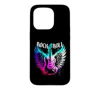 Custodia per iPhone 15 Pro Cool Rock'n Roll Guitar Wings Music, concerto di una rock band