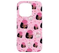 Custodia per iPhone 15 Pro Coquette - Fiocchi da donna, motivo: palla da discoteca, colore: nero