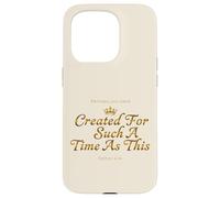 Custodia per iPhone 15 Pro Corona Esther 4:14 Creato Tale Tempo Fede