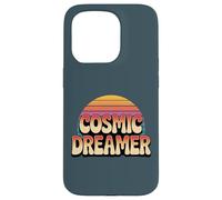 Custodia per iPhone 15 Pro Cosmic Dreamer Retro Tramonto Logo Stile Vintage