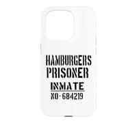 Custodia per iPhone 15 Pro Costume da prigioniero di hamburger, per gli amanti degli hamburger, per Halloween