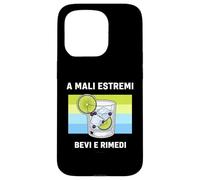 Custodia per iPhone 15 Pro Cover Gin Tonic Divertente - A mali estremi bevi e rimedi