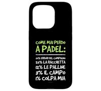 Custodia per iPhone 15 Pro Cover Padel Divertente - Regalo per chi gioca a padel