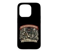 Custodia per iPhone 15 Pro Cozy Cryptid Library Prenotato Solid Reader Fantasy Libri Leggi