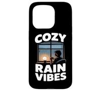 Custodia per iPhone 15 Pro Cozy Rain Vibes Amante Pioggia Accogliente